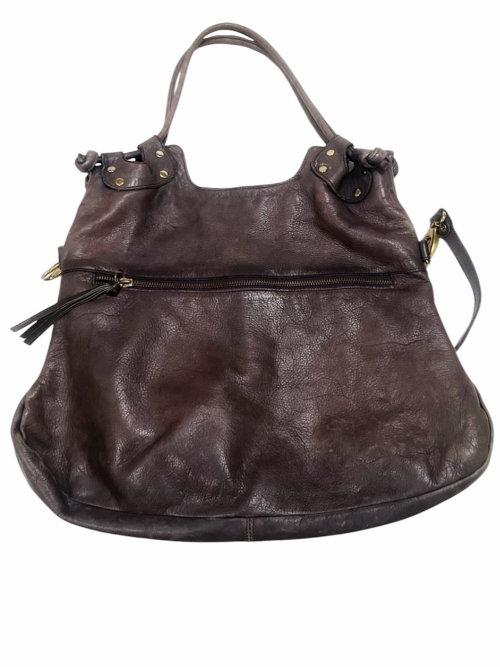 Vintage Pietro Alessandro NY brown Leather Shoulder Bag